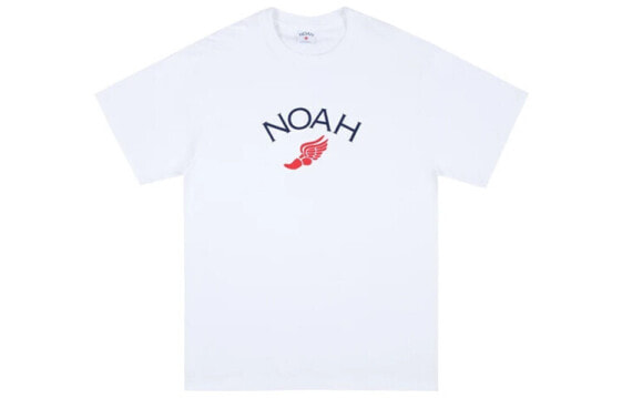 NOAH Nyc Winged Foot Logo Tee White T