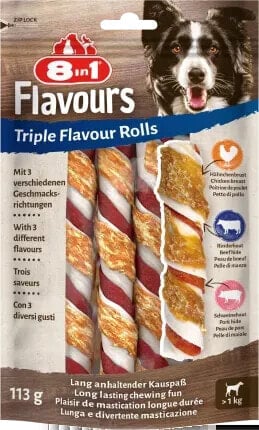 Hundeleckerli triple flavour Rolls, 3 St