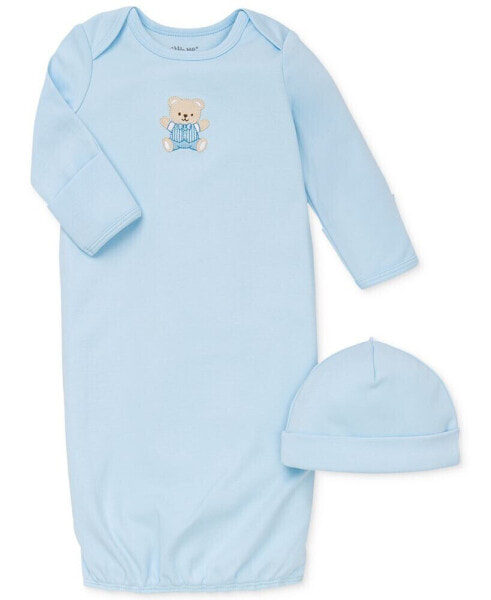 Baby Boys Cute Bear Hat and Gown, 2 Piece Set