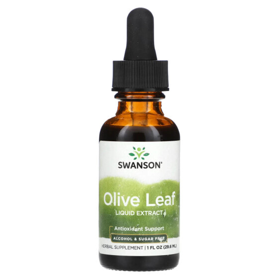 Swanson, Olive Leaf, жидкий экстракт, 29,6 мл (1 жидк. Унция)