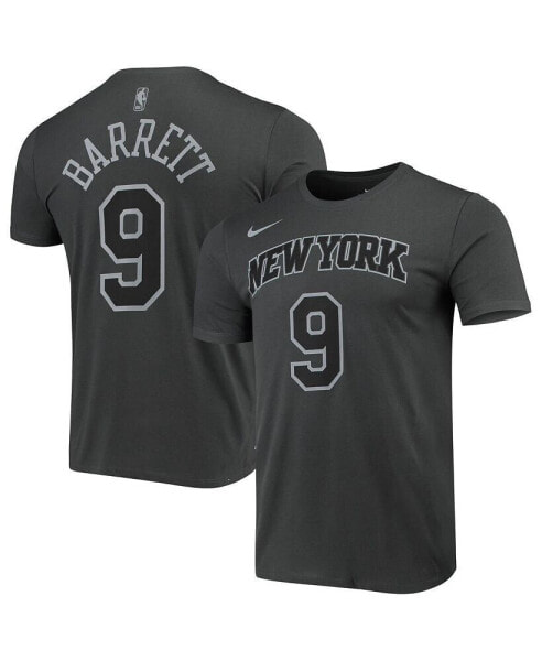 Men's RJ Barrett Gray New York Knicks Icon Performance T-shirt