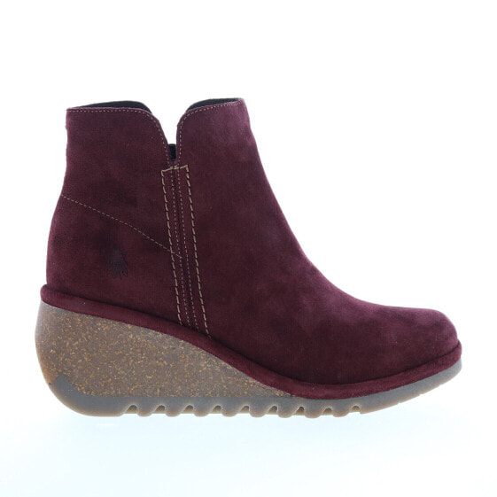 Fly London Nilo NILO256FLY-008 Womens Burgundy Suede Ankle & Booties Boots 38