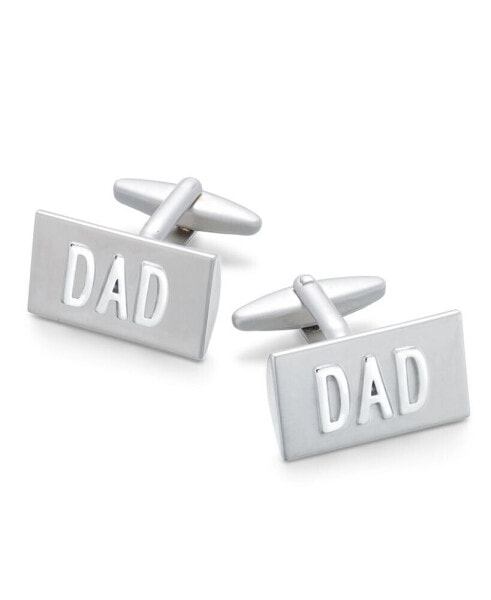 Sutton by Men's Silver-Tone "Dad" Cuff Links