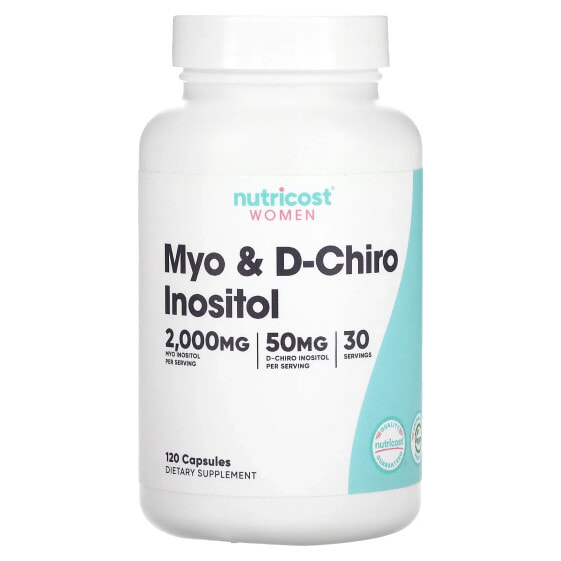 Витамины для женщин Nutricost Мио & Д-Хиро Инозитол, 120 капсул