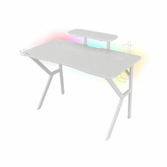 Desk Gaming Genesis Holm 320 RGB White MDF Wood