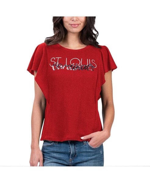 Women's Red St. Louis Cardinals Crowd Wave T-shirt