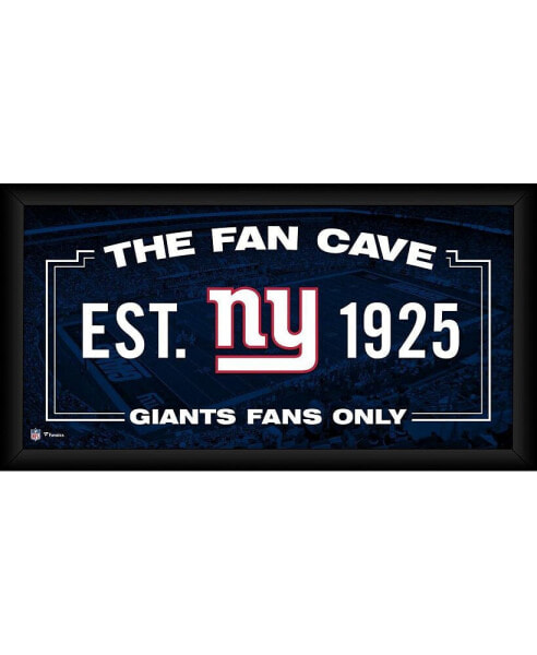 New York Giants Framed 10" x 20" Fan Cave Collage