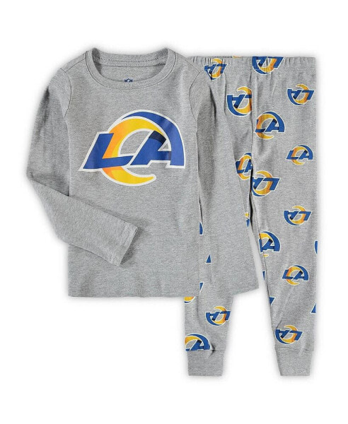 Unisex Preschool Toddler Gray Los Angeles Rams Long Sleeve T-shirt and Pants Sleep Set