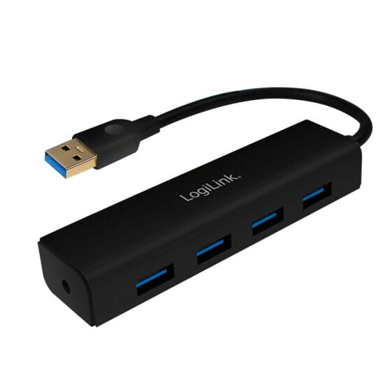 Кабель USB LogiLink UA0295, USB 3.2 Gen 1 Type-A, 5000 Mbit/s, черный, 0.15 м, CE, ROHS
