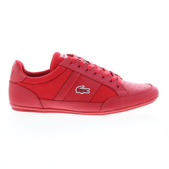 Lacoste Chaymon 123 3 US CMA Mens Red Leather Lifestyle Sneakers Shoes