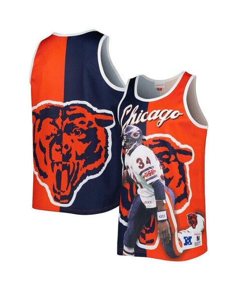 Men's Walter Payton Navy, Orange Chicago Bears Retired Player Graphic Tank Top