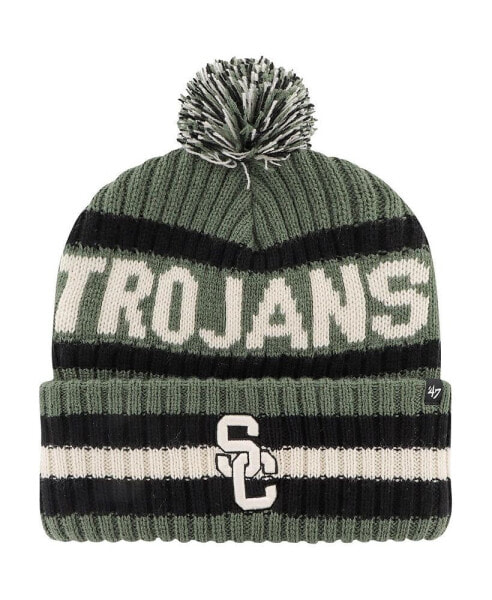 Men's Green USC Trojans OHT Military-Inspired Appreciation Bering Cuffed Knit Hat with Pom