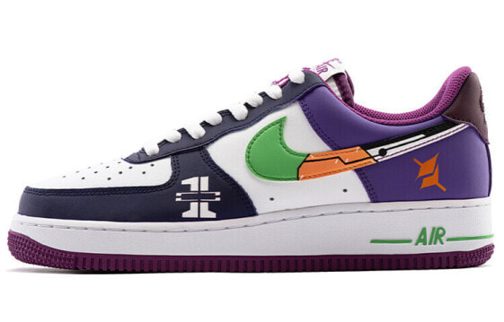 【定制球鞋】 Nike Air Force 1 Low 空军一号 初号机 机甲 解构 低帮 板鞋 男款 紫白 / Кроссовки Nike Air Force CV1724-105