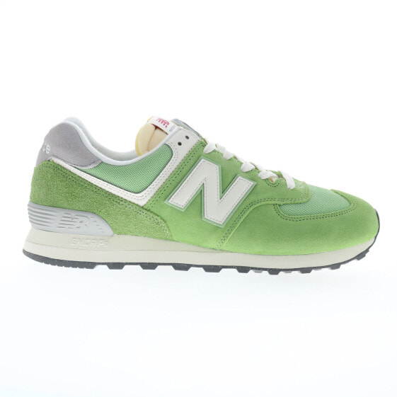 New Balance 574 U574RCC Mens Green Suede Lace Up Lifestyle Sneakers Shoes 9