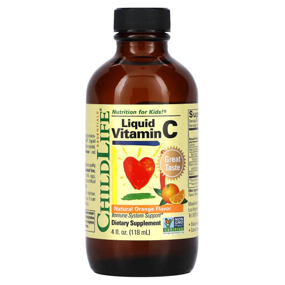 Витамин C жидкий ChildLife Essentials Натуральный апельсиновый 118,5 мл