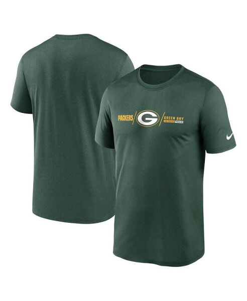 Men's Green Green Bay Packers Horizontal Lockup Legend Performance T-shirt