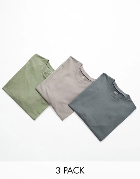 ASOS DESIGN 3 pack oversized t-shirts in multiple colours