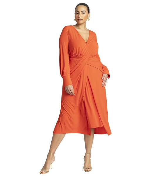 Plus Size Twist Detail Knot Dress