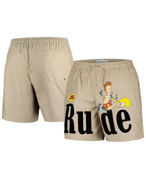 Men's Khaki Beavis and Rude Woven Shorts