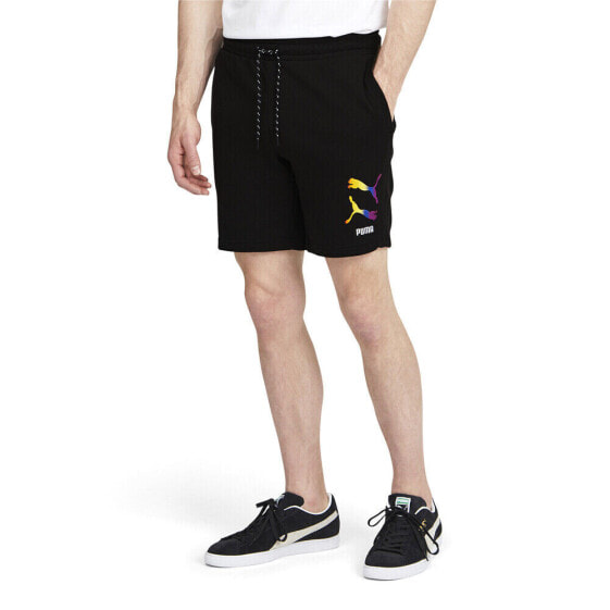 Puma Pride Shorts Mens Black Casual Athletic Bottoms 531950-01