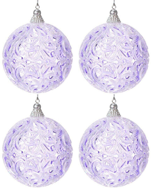 Kurt Adler 4.5In Ball Christmas Ornaments Multicolor