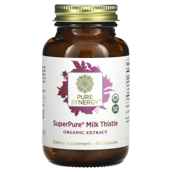 Витамины для здоровья печени Pure Synergy SuperPure Milk Thistle, 60 капсул
