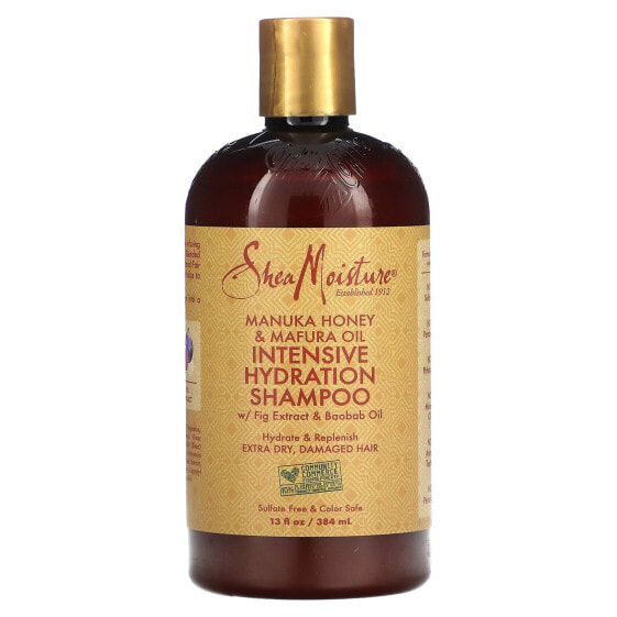 Шампунь интенсивного увлажнения SheaMoisture Manuka Honey & Mafura Oil, Extra Dry, Damaged Hair 384 мл