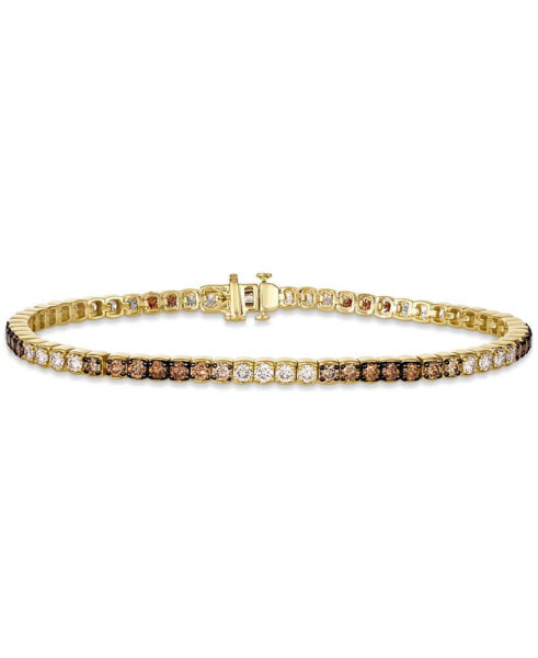 Ombré® Chocolate Ombré Diamond Tennis Bracelet (3-1/2 ct. t.w.) in 14k Rose Gold (Also Available in White Gold or Yellow Gold)