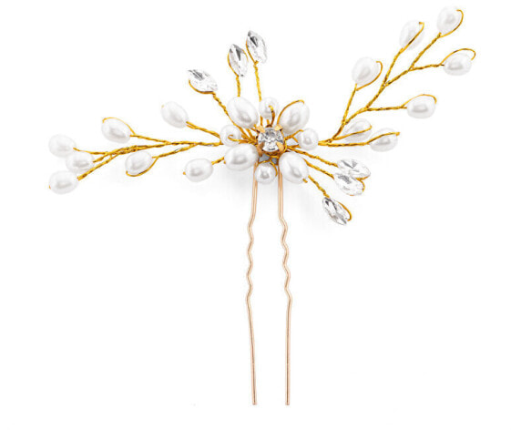A decent decorative hairpin with pearls
