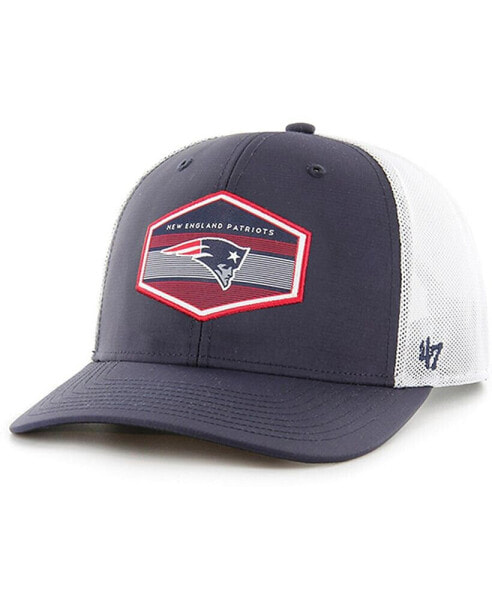 Men's Navy New England Patriots Burgess Trucker Adjustable Hat