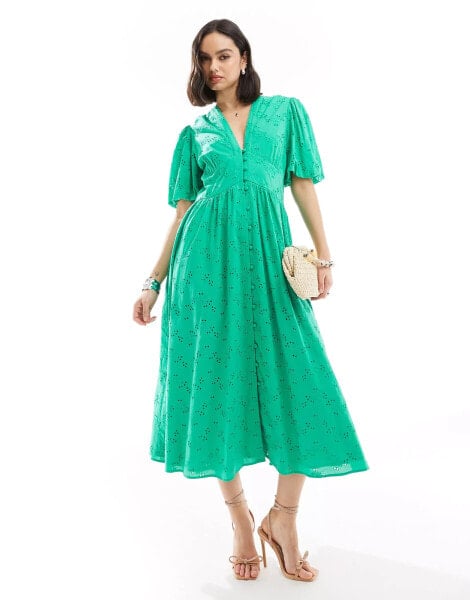 Nobody's Child Starlight midaxi dress in green