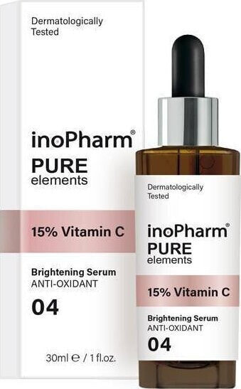 INOPHARM_Pure rozświetlająco-antyoksydacyjne serum do twarzy z 15% witaminą C 30ml