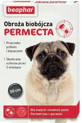 Средство от блох и клещей Beaphar PERMECTA BIO для собак малых и средних пород 50см