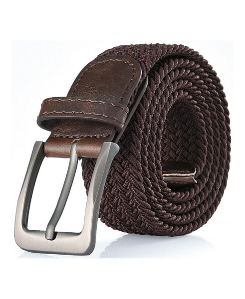 Men's Elastic Braided Stretch Belt for Big & Tall