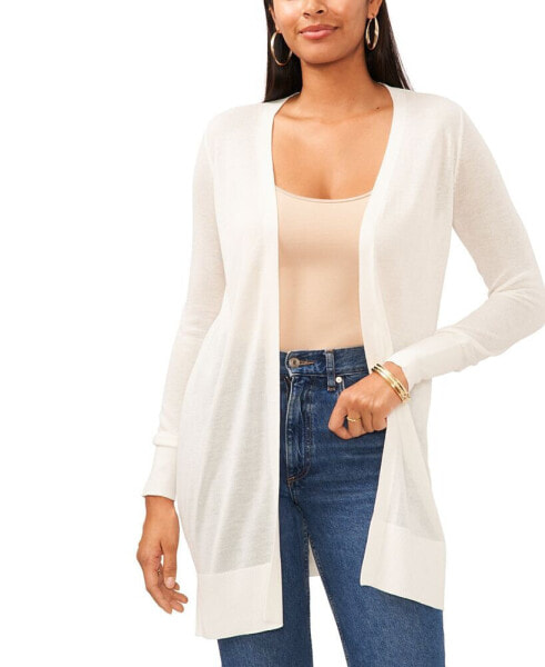 Women's Fine-Gauge Open-Front Cardigan