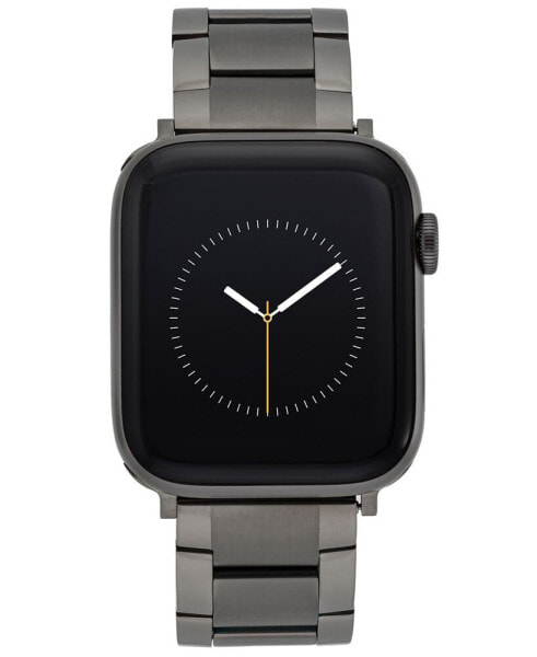 Men's Gunmetal Gray Stainless Steel Link Band Compatible with 42mm, 44mm, 45mm, Ultra, Ultra2 Apple Watch