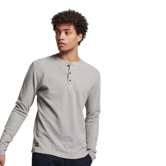 SUPERDRY Waffle Henley long sleeve T-shirt