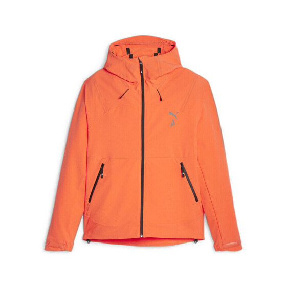 Puma Seasons Softshell FullZip Jacket Mens Orange Casual Athletic Outerwear 5241