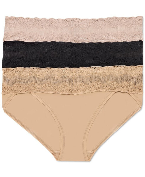 Bliss Perfection Lace Waist Bikini Underwear 3-Pack 756092MP