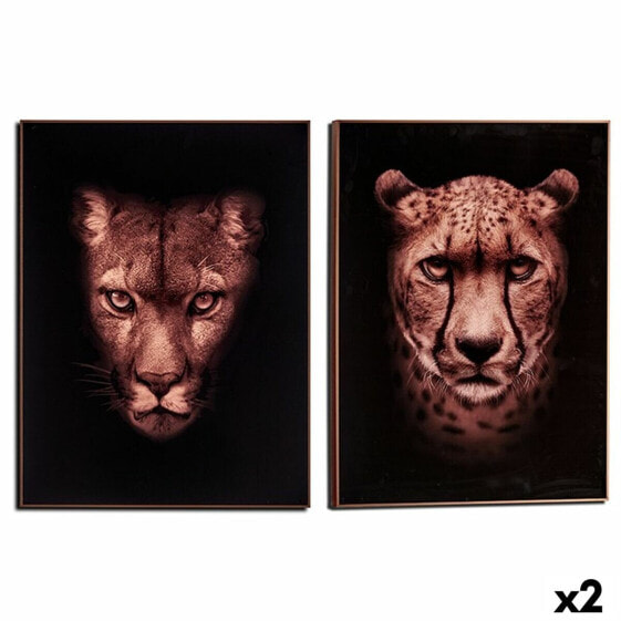 Картина Леопардовый ДСП 61,5 x 3 x 81,5 cm (2 штук)