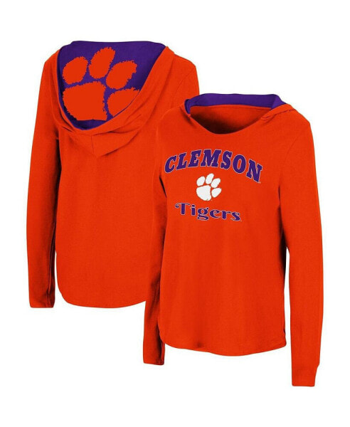 Women's Orange Clemson Tigers Catalina Hoodie Long Sleeve T-shirt