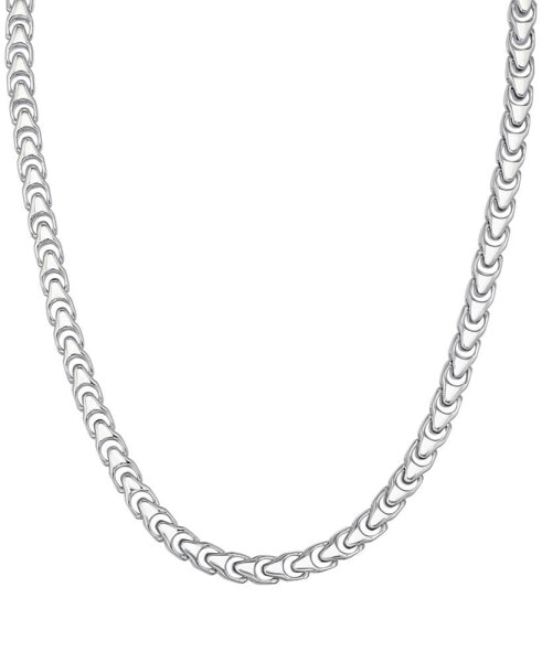 Men's Polished Link 22" Chain Necklace in Sterling Silver-Plate