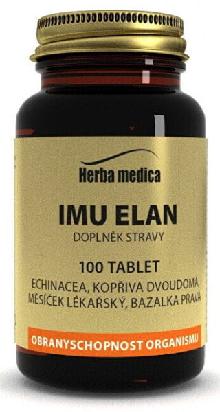 HerbaMedica Imu Elan Натуральная пищевая добавка с комбинацией 7 трав для укрепления иммунной системы и защиты организма 100 таблеток