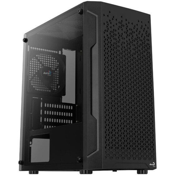 Aerocool Trinity Mini v1 Micro-ATX Gehäuse, Tempered Glass - schwarz