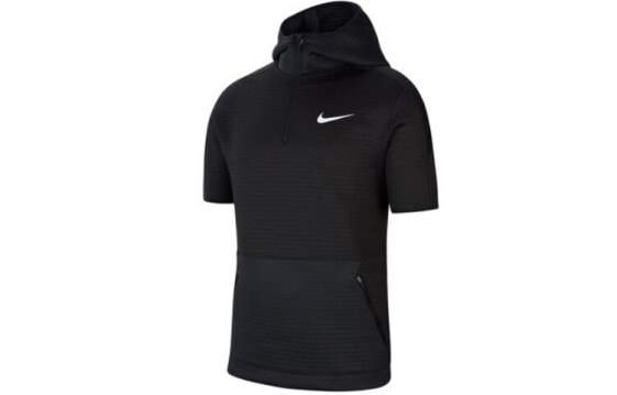 Футболка мужская Nike Pro 1/4 рукавом с молнией черная / Футболка Nike Pro 14 T CQ8344-010