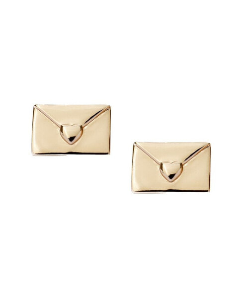 Gold-Tone LOVE Letter Stud Earrings