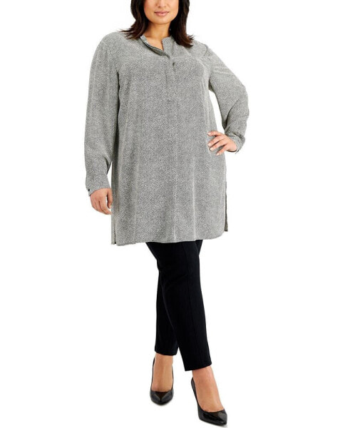 Plus Size Longer Length Nehru Tunic