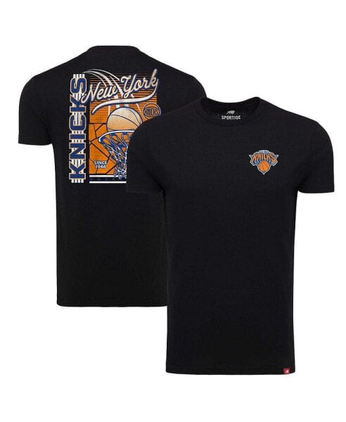 Men's Black New York Knicks Comfy Tri-Blend T-Shirt