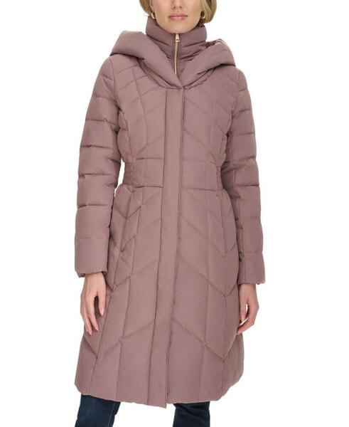 Women's Bibbed Hooded Puffer Coat