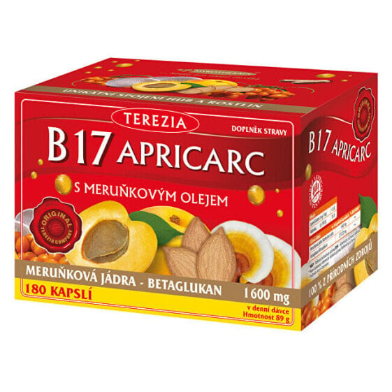 Витамины для укрепления иммунитета Terezia Company B17 Apricarc с абрикосовым маслом 180 капсул